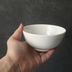 [A Brand Guipin] White Simple Rice Bowl [High-end New Bone China]]