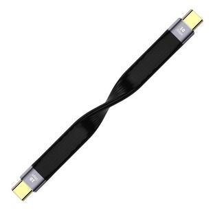 Applicable to Lightning 4 data cable FPC silicone type-c male adapter support 40Gbps full function short line 240W