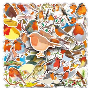 50 Robin Graffiti Stickers Personalized Cross-border Cartoon Cute Animal Decoration Phone Case Luggage Stickers