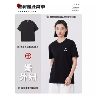 Pure cotton t-shirt custom work clothes advertising cultural shirt printing class clothes printing LOGO party clothes to map custom