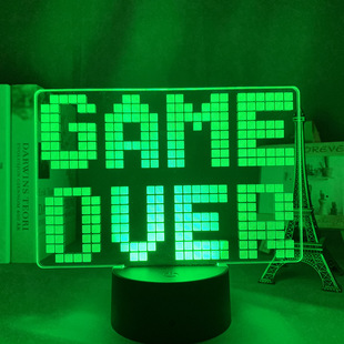Game character Sonic 3D night light LED colorful color changing touch remote control home decoration acrylic 3D light