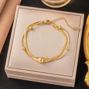 in stock titanium steel anklet explosive collection summer non-fading women's simple high-end fashion Joker European and American cross-border style