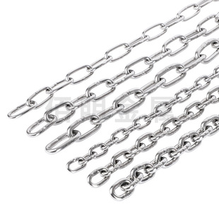 Chain 304 stainless steel chain short ring long ring lifting tag lamp guardrail pet dog swing clothes drying galvanized iron chain