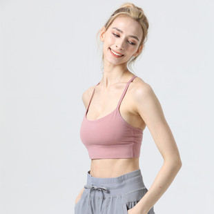 2022 Yoga Sports Vest Women's Belt Chest Pad Sexy Thin Belt Beautiful Back Yoga Top Y-Shaped Sling Yoga Clothes