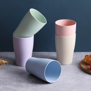 Wheat Straw Gargle Cup Household Drinking Cup Student Dormitory Plastic Essential Drinking Cup Wholesale Gift suit