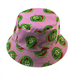 2021 Cross-border Vegetable Printed Fisherman Hat Double-sided Men's and Women's Hat Outdoor Leisure Sunshade Student Basin Hat