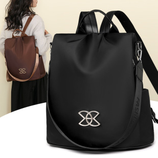 Backpack Women's Korean-style Backpack Travel Bag Commuter Women's Bag Oxford Cloth Korean-style Backpack 2024 Spring New Women