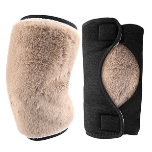 Double-layer Composite Imitation Sheep Cover Velcro Autumn and Winter Knee Pads Unisex Thickened fleece-lined Pads Warm Knee Pads
