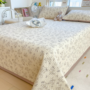 Class A 25 New Knitted Cotton Quilted Wide Edge Bed Cover Anti-slip Thickened Double-sided Tatami Mattress Bed Sheet