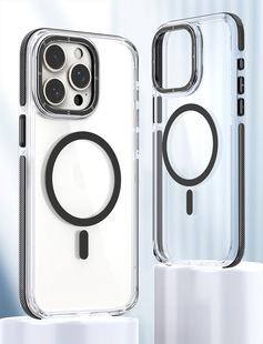 Применимо iphone16promax Магнитный чехол для телефона Apple 16 прозрачный 13 нишу 14 премиум смысл 15 трансграничный 12