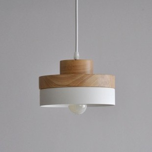 Restaurant Chandelier Nordic Modern Simple Single Head Corridor Away Balcony Cafe Bar Table Iron Solid Wood Lamps