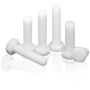 Outer Hexagon Plastic Screw Nylon PA66 White Plastic Insulated Long Screw Black Outer Hexagon Nylon Bolt