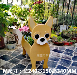 Cross-border independent station dog kitten Corgi flower pot pet puppy pot garden villa courtyard decoration
