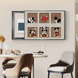 Mickey meter box decorative painting cartoon Mickey Mouse shielding weak current meter box distribution box switch hanging painting ugly wholesale