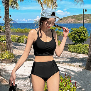 Swimwear Women's Split Bikini Four-piece Long Sleeve Blouse Sexy Pure Desire Girl's 2024 New Hot Spring Swimwear