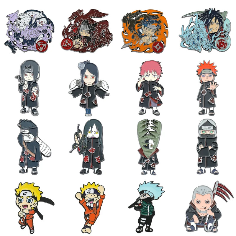 Riman cartoon Naruto brooch Xiao organization yuzhibo skunk ghost scorpion flying section character metal badge accessories