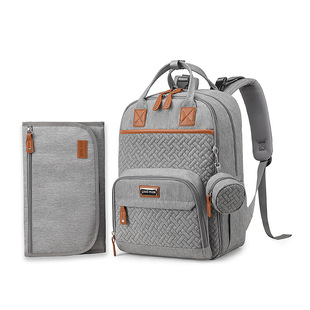 Cross-border shoulder mummy bag outdoor travel baby backpack large capacity insulation milk warehouse with urine pad mother and baby bag wholesale