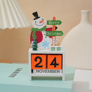 Cross-border Christmas decorations Christmas countdown wooden calendar gifts desktop window ornaments festival wholesale
