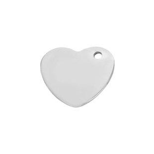 Stainless steel mirror polished love pendant laser logo anti-lost key chain titanium steel pendant factory direct supply