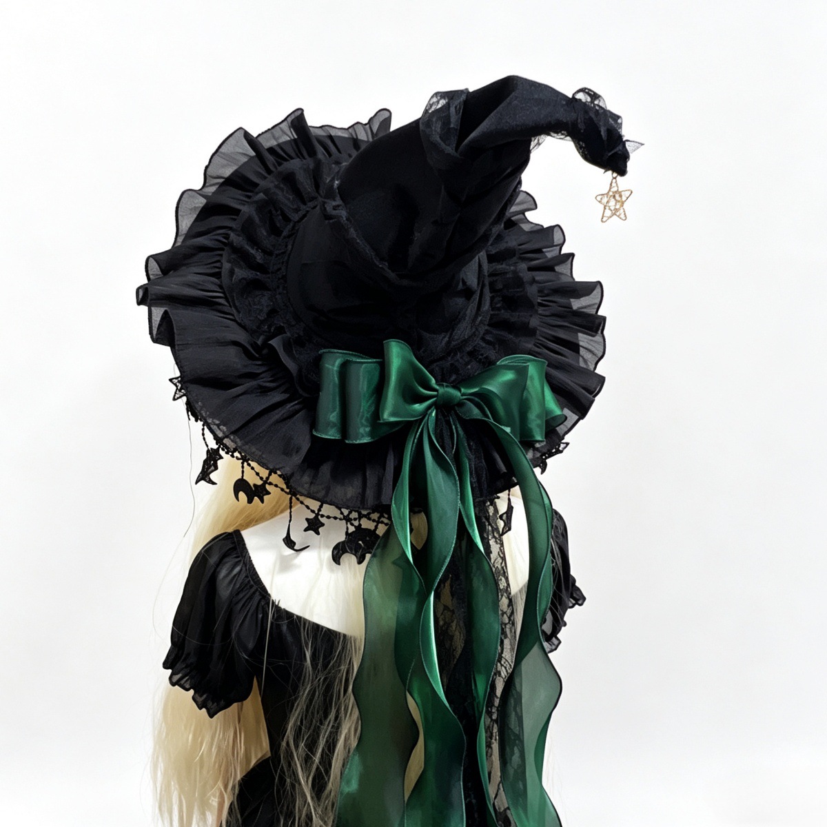 Lolita accessories Halloween witch hat wizard hat Gothic dark witch costume hat head accessories headdress