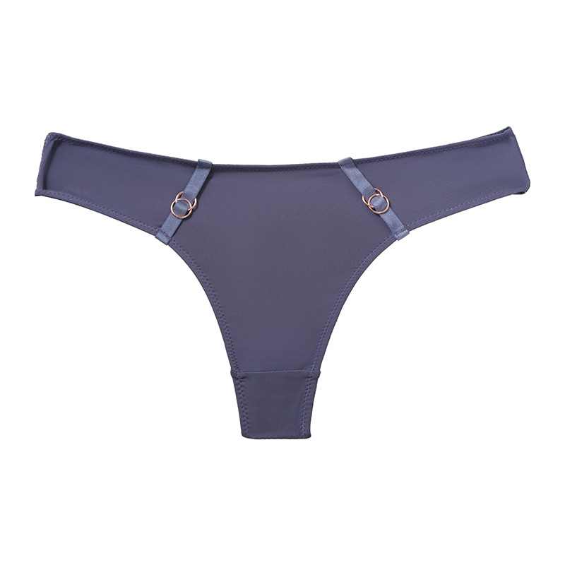 European and American cross-border low-rise ice silk thong panties for women, pure and sexy, seamless, breathable sports thongs
