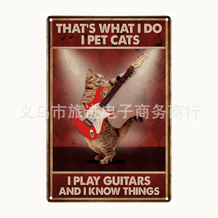 Europe and the United States cute cat tin painting vintage decoration Amazon Temu AliExpress supply
