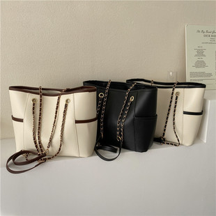 High-end Bag Women's Spring and Summer New Trendy Chain Crossbody Bag Retro Large Capacity Stylish Fashionable Shoulder Tote Bag