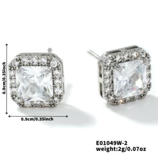 Moxi cross-border European and American retro fashion new square earrings high-end sense light luxury temperament all-match earrings ear accessories
