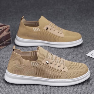 Summer Men's Shoes New Breathable Mesh Shoes Men's sneaker Korean Fashionable All-match Flying Mesh Casual Sneakers
