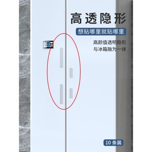Refrigerator anti-collision strip transparent self-adhesive anti-collision sticker silicone invisible glass cabinet door handle anti-collision protection strip wholesale