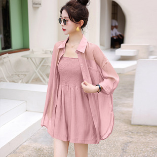 Casual Fashion Shorts suit Women's 2024 Summer New European Sunscreen Fried Street Two-piece Set