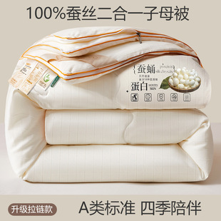 Cotton Class A Silk Quilt Two-in-One Zipper Quilt Spring and Autumn Quilt Thickened Winter Quilt Core Quilt Air-conditioning Quilt