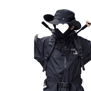 [Pat Hair 3] Summer Outdoor Mountaineering Cap Three-Piece Set Mountain Climbing Equipment Eye Protection Glasses Ice Silk Mask Breathable