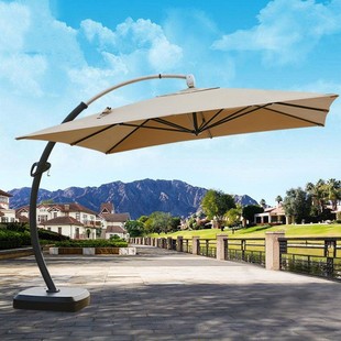 Outdoor Parasol 3.5 m Square Columbus Big Bend Umbrella Outdoor Aluminum Alloy 4 m Round Hotel Garden Umbrella
