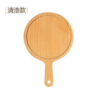Solid wood wooden pizza tray vintage dining table Western plate appliance round tray bread cake tray pizza Anvil