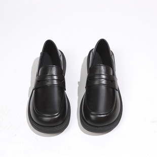 Japanese style leather shoes Women's British Korean style student 2024 Spring and Autumn New retro slip-on loafers flat shoes