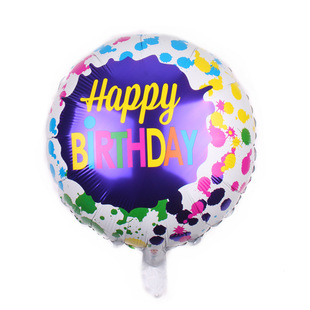 18 inch round happy birthday aluminum balloon variety baby birthday balloon mall dress balloon wholesale