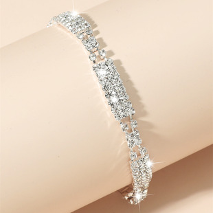 New fashion rhinestone bracelet female bride full diamond bracelet wedding clothing wedding dress accessories bracelet wholesale