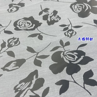 New Product Chinoiserie Rose Burnt Flower Fabric New Chinoiserie Han Dynasty Mesh Women's Shirt Sun Protection Clothing Decorative Fabric