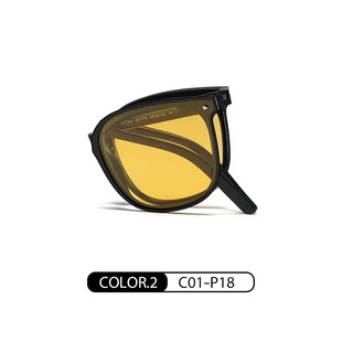 New Second Generation Folding Sunglasses Women's TAC Polarized Sunglasses Silicone Nose Pare Anti-UV Ins Eye