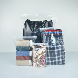 Wholesale spot transparent PE packaging bag PE clothing packaging bag clothing zipper self-sealing bag