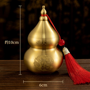 Fire-avoiding Dragon gourd bottle kitchen carry-on hollow top open cover gourd car hanging dry position Fire-avoiding Dragon ornaments in Northwest Corner