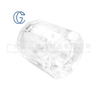 GC3025 Factory in stock Stock High-end Perfume Glass Bottling 80ml Crystal White Material Cardon Bottle with Label Area