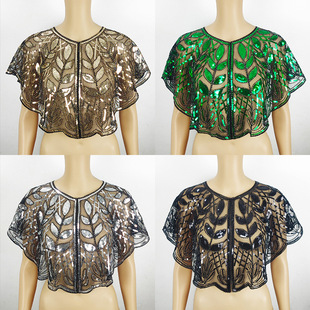 Cross-border sequined shawl summer mesh beads European and American sunscreen short small waistcoat outerwear dress Amazon wholesale