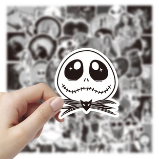 50 Cartoon Cartoon Christmas scary night graffiti stickers luggage scooter thermos cup decorative stickers wholesale