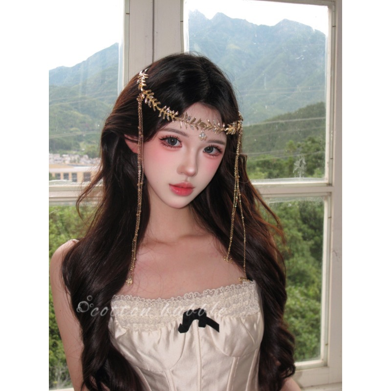 Western Regions Dunhuang Princess Style Ancient Costume Tassel Forehead Ornament Ancient Style Hanfu Headpiece Exotic Photo Hairband Retro