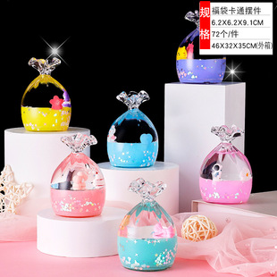 Student Creative New quicksand decoration multi-style cartoon oil drop liquid luminous quicksand drifting bottle decoration wholesale