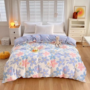 100% cotton quilt cover 100% cotton quilt cover single piece buy student dormitory bed sheet 1.5 m x2 m thick