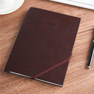 Cross-Border Amazon Thickeneded A5 Notebook High-Value Strap Notebook Pu Skin-Feel Handwritten Notebook Printable Logo Notebook