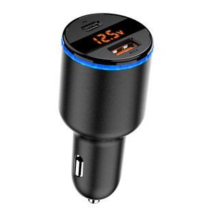 New aluminum alloy car charger QC3.0 PD65W charging head dual port fast charging car charger
